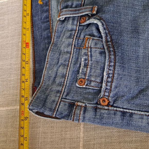 7 For All Mankind Blue Boot Cut Jeans - Picture 9 of 10